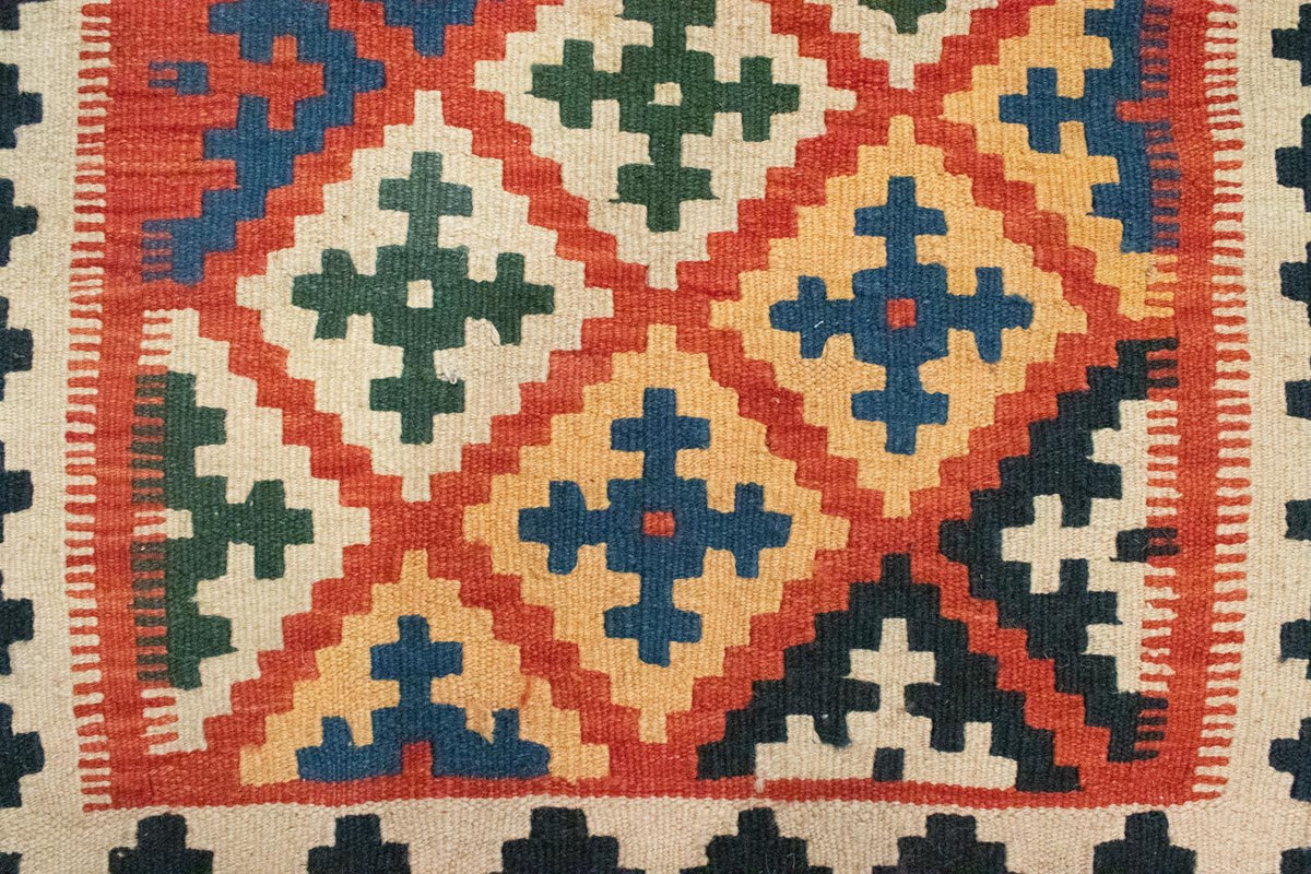 Kelim Carpet - orientalisk matta - 92 x 65 cm - orange