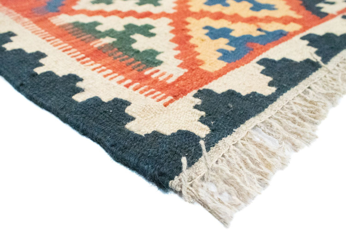 Kelim Carpet - orientalisk matta - 92 x 65 cm - orange