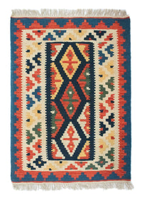 Kelim Carpet - orientalisk matta - 90 x 65 cm - beige