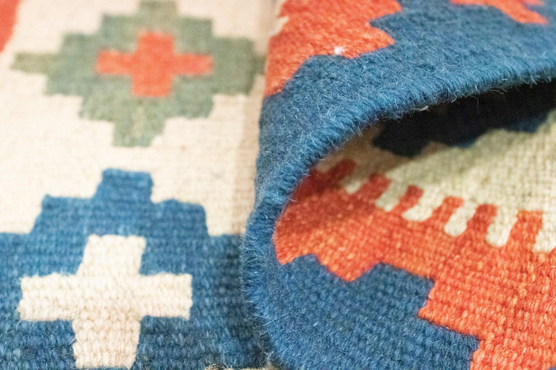 Kelim Carpet - orientalisk matta - 87 x 60 cm - beige