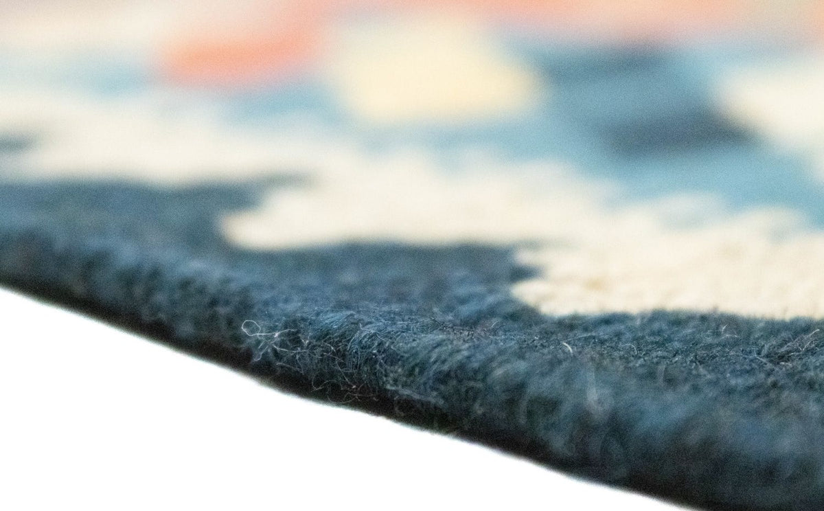 Kelim Carpet - orientalisk matta - 87 x 60 cm - blå