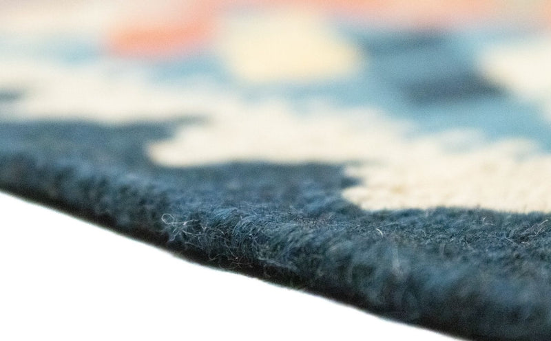 Kelim Carpet - orientalisk matta - 87 x 60 cm - blå