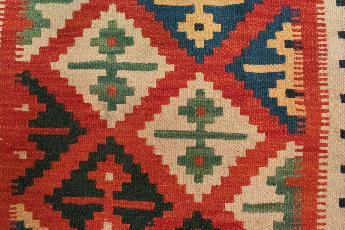 Kelim Carpet - orientalisk matta - 92 x 62 cm - flerfärgad