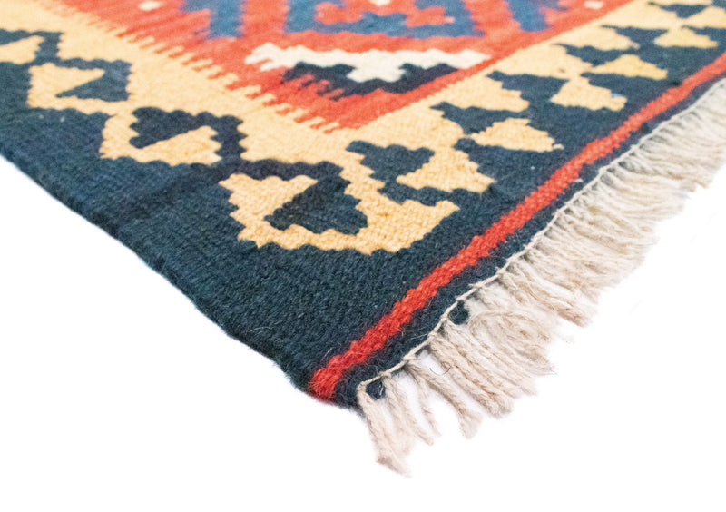 Kelim Carpet - orientalisk matta - 90 x 62 cm - orange