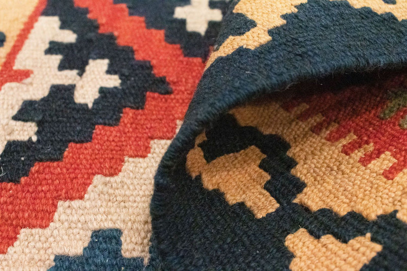 Kelim Carpet - orientalisk matta - 90 x 62 cm - orange