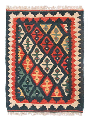 Kelim Carpet - orientalisk matta - 95 x 70 cm - flerfärgad
