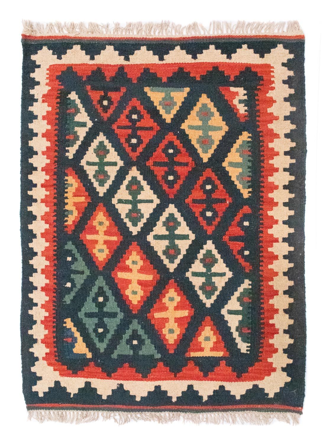 Kelim Carpet - orientalisk matta - 95 x 70 cm - flerfärgad