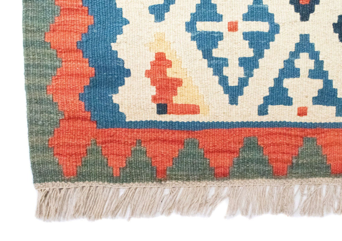 Kelim Carpet - orientalisk matta - 90 x 65 cm - beige