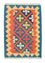 Kelim Carpet - orientalisk matta - 90 x 64 cm - orange