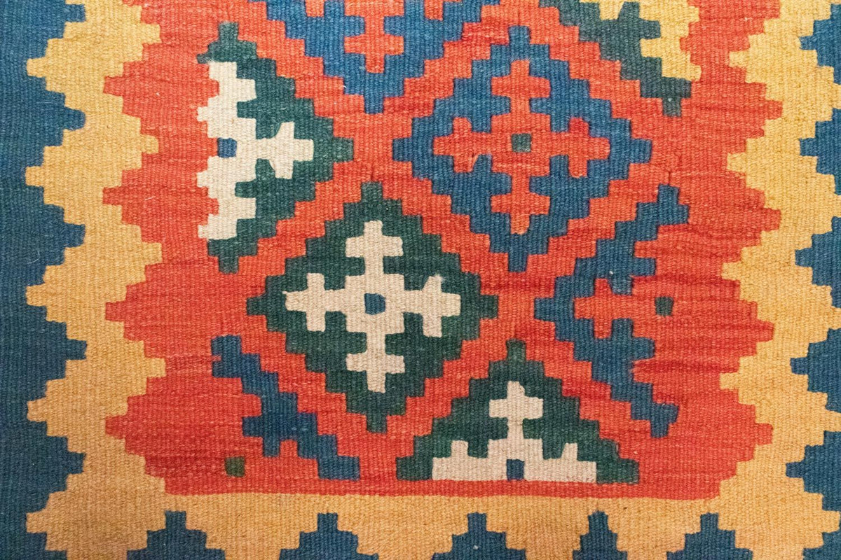 Kelim Carpet - orientalisk matta - 90 x 64 cm - orange