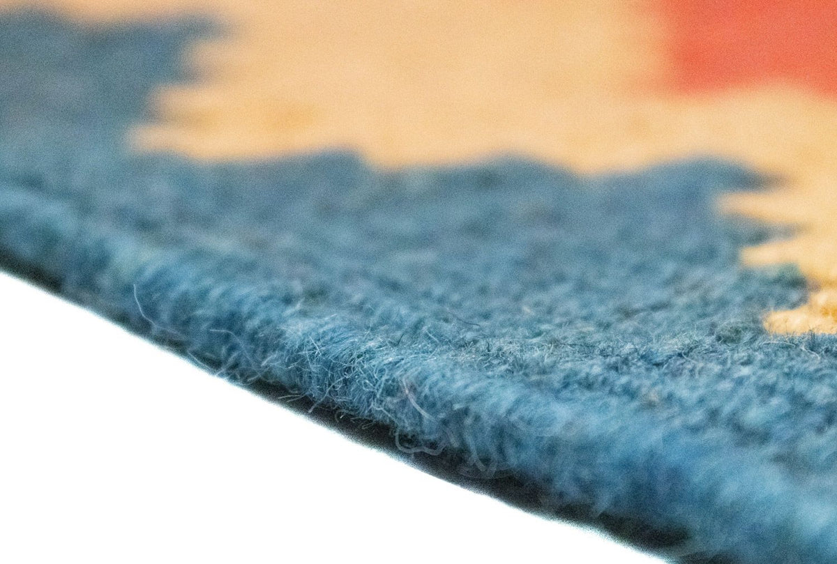 Kelim Carpet - orientalisk matta - 90 x 64 cm - orange