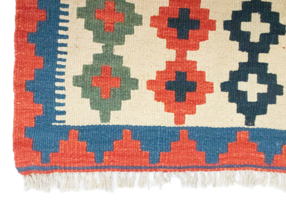 Kelim Carpet - orientalisk matta - 86 x 62 cm - beige