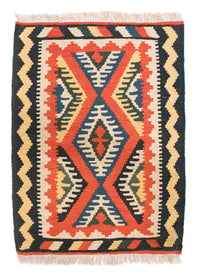 Kelim Carpet - orientalisk matta - 90 x 65 cm - orange