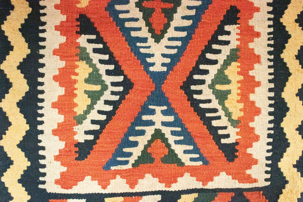 Kelim Carpet - orientalisk matta - 90 x 65 cm - orange