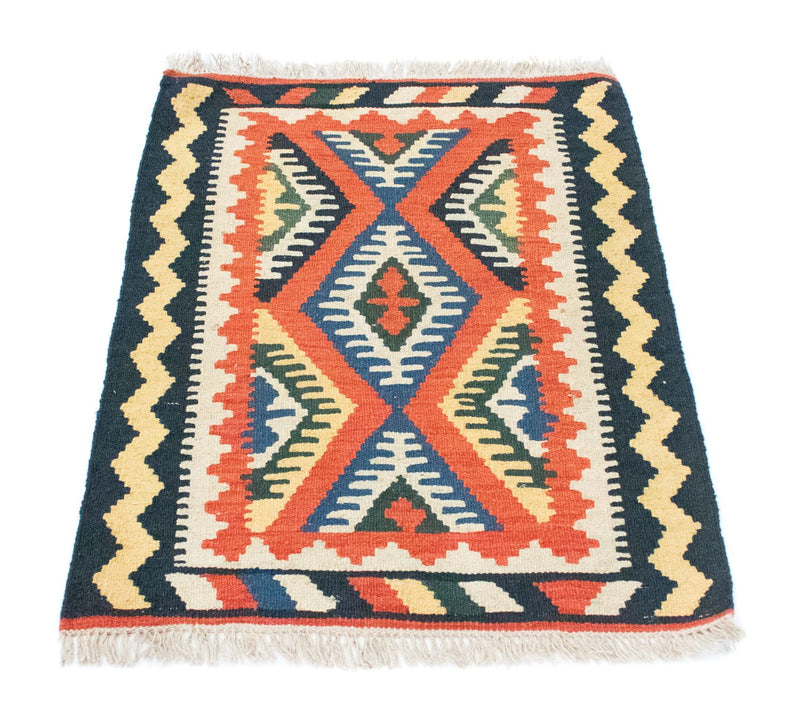 Kelim Carpet - orientalisk matta - 90 x 65 cm - orange