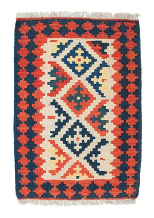 Kelim Carpet - orientalisk matta - 96 x 64 cm - orange
