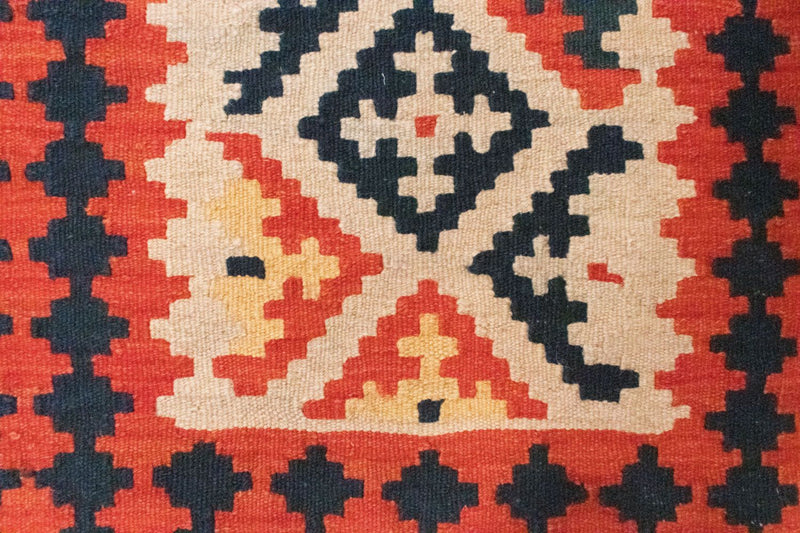 Kelim Carpet - orientalisk matta - 96 x 64 cm - orange