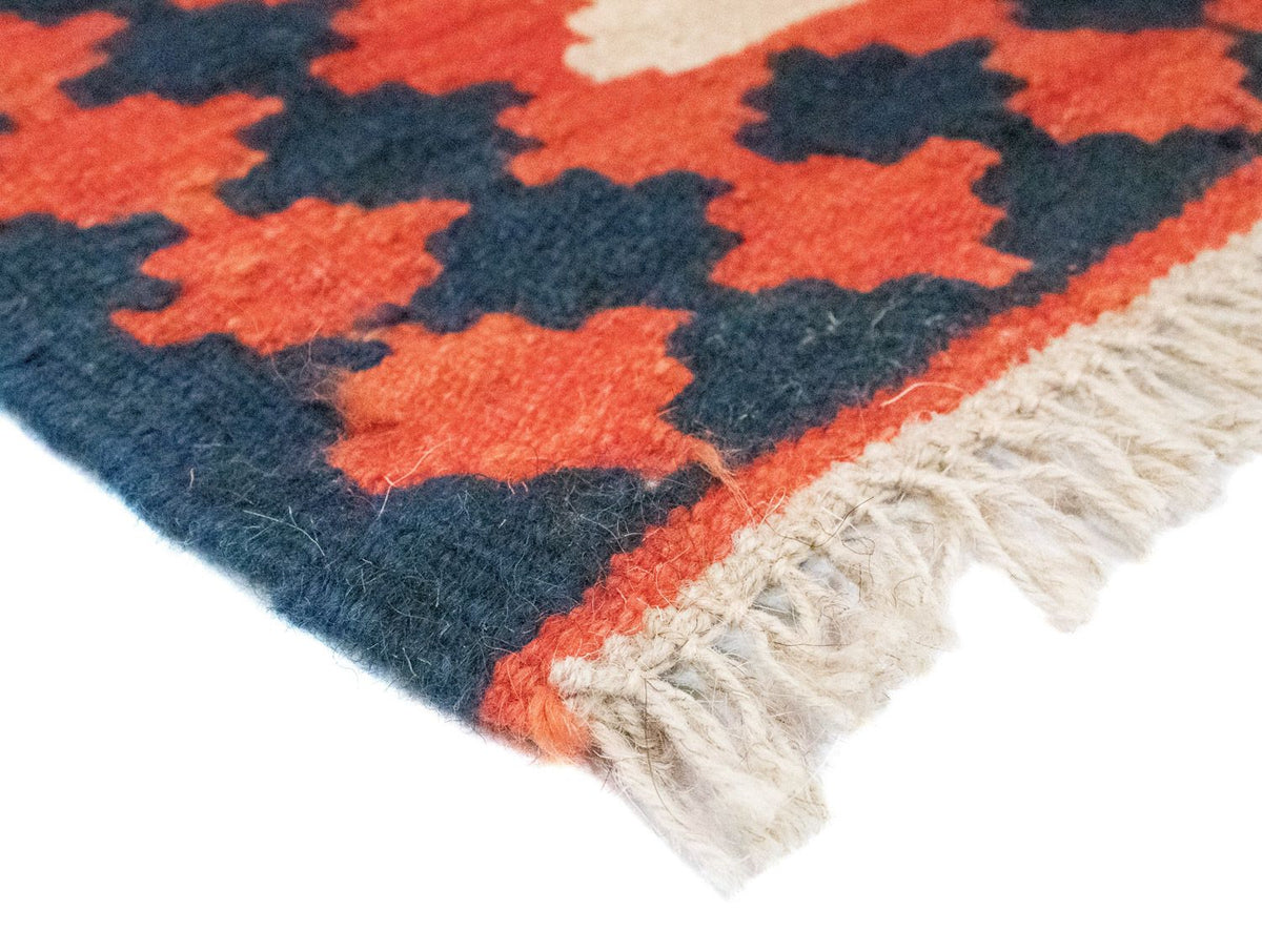 Kelim Carpet - orientalisk matta - 96 x 64 cm - orange