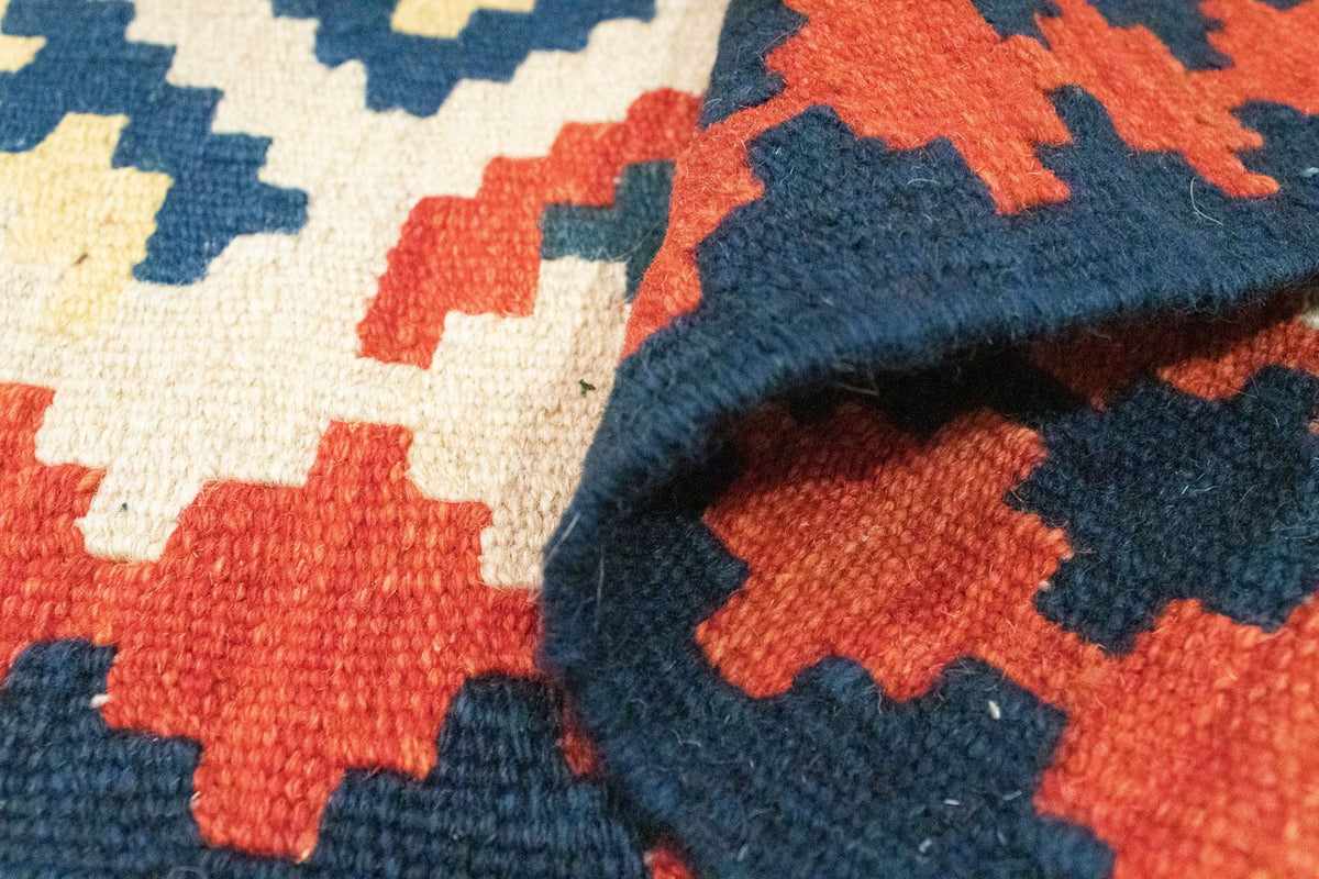 Kelim Carpet - orientalisk matta - 96 x 64 cm - orange