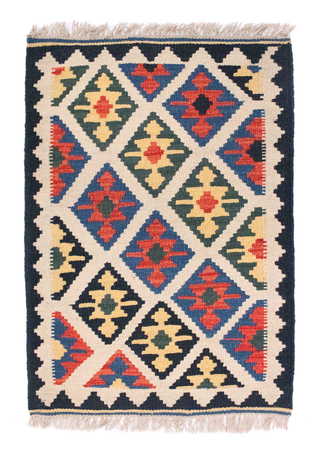 Kelim Carpet - orientalisk matta - 88 x 63 cm - beige