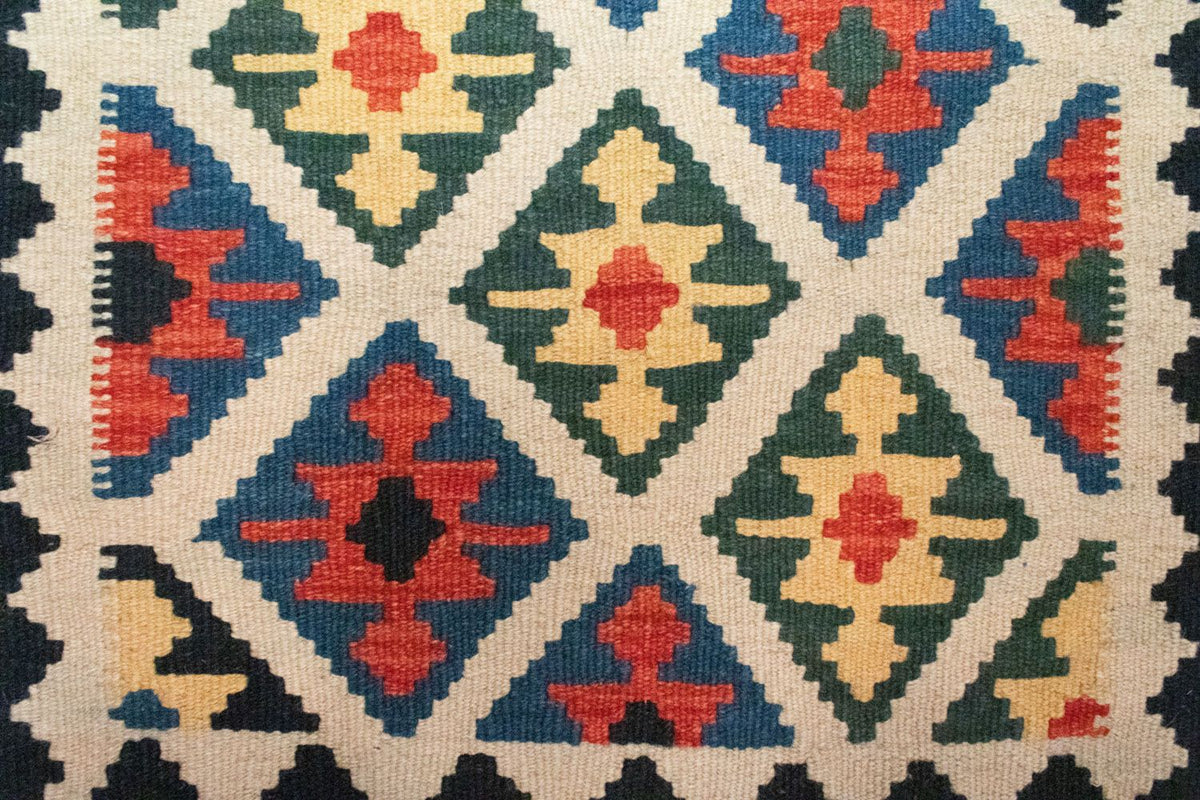 Kelim Carpet - orientalisk matta - 88 x 63 cm - beige