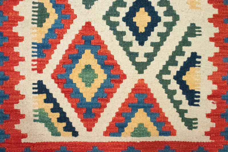 Kelim Carpet - orientalisk matta - 88 x 61 cm - beige