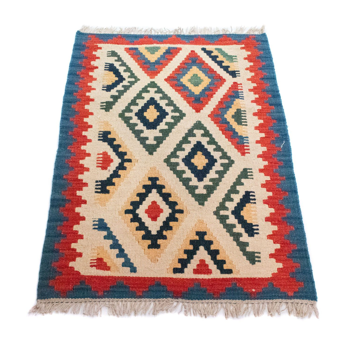 Kelim Carpet - orientalisk matta - 88 x 61 cm - beige