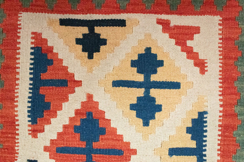 Kelim Carpet - orientalisk matta - 93 x 61 cm - orange