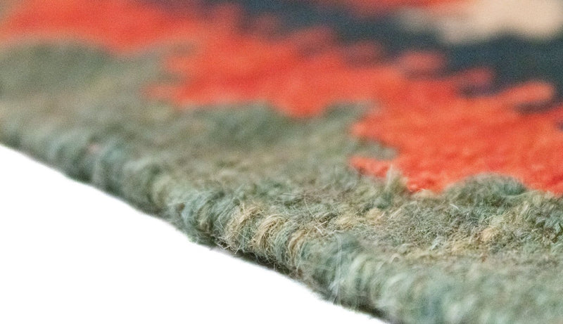 Kelim Carpet - orientalisk matta - 95 x 65 cm - blå