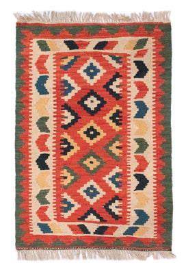 Kelim Carpet - orientalisk matta - 95 x 65 cm - orange