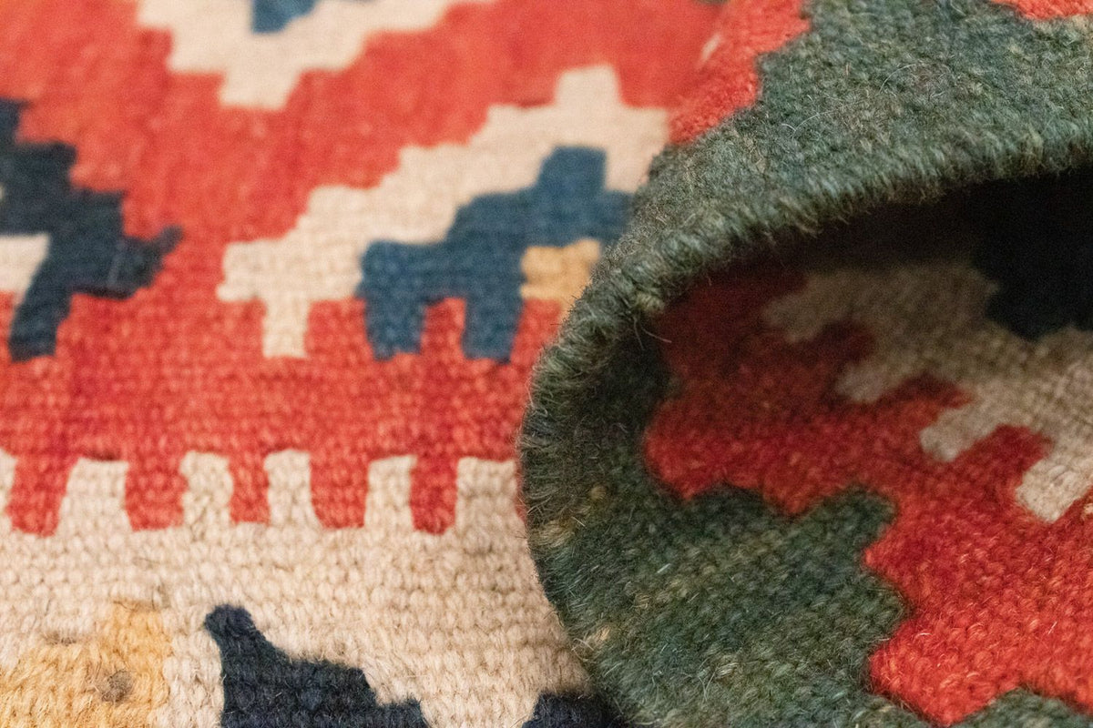 Kelim Carpet - orientalisk matta - 95 x 65 cm - orange