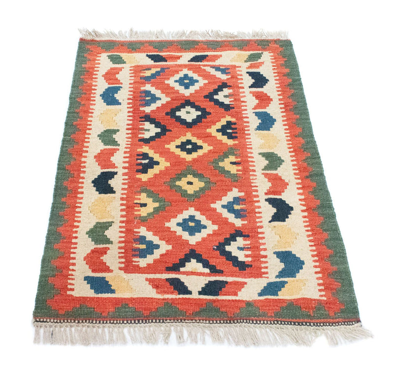 Kelim Carpet - orientalisk matta - 95 x 65 cm - orange