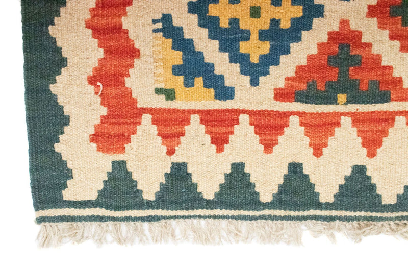 Kelim Carpet - orientalisk matta - 89 x 67 cm - beige