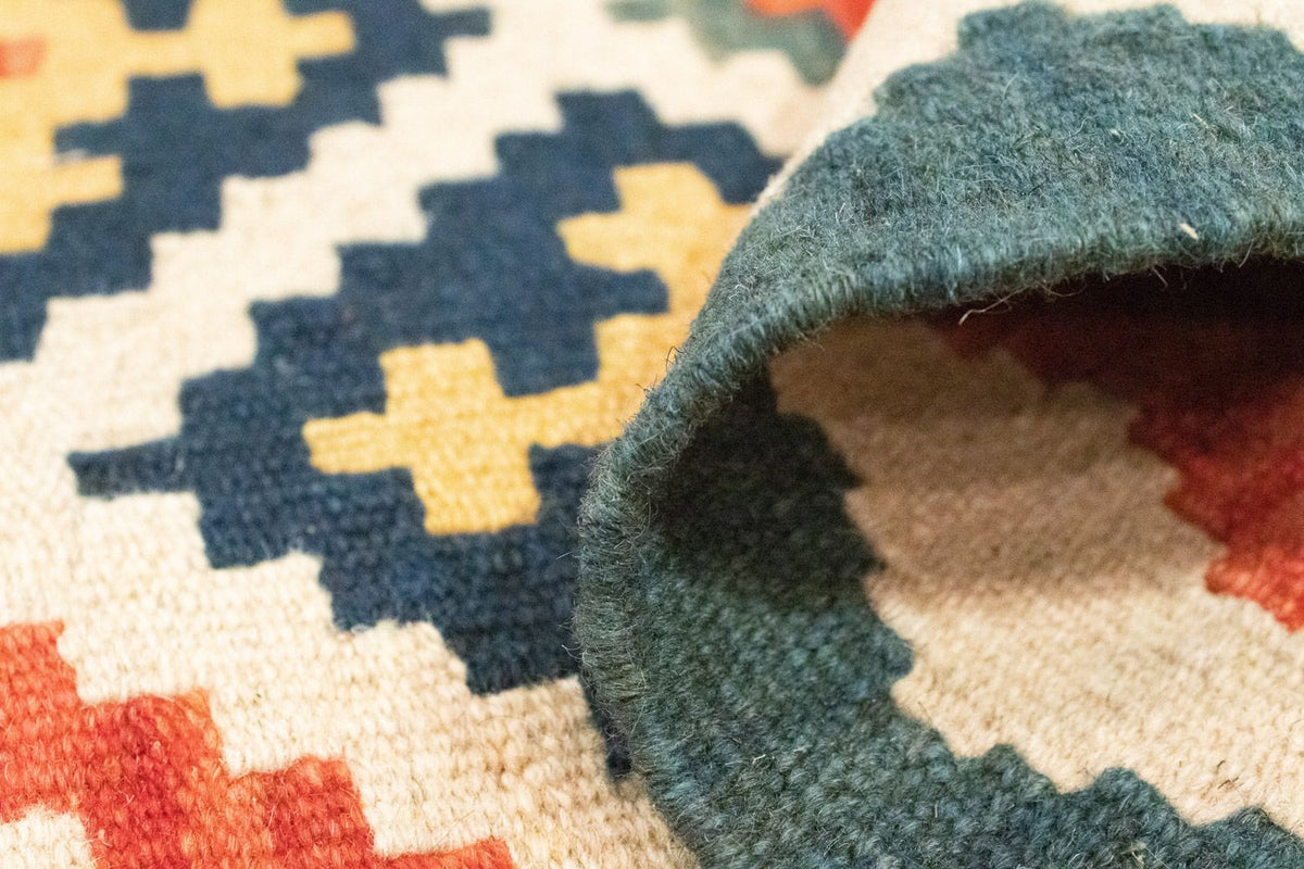 Kelim Carpet - orientalisk matta - 89 x 67 cm - beige