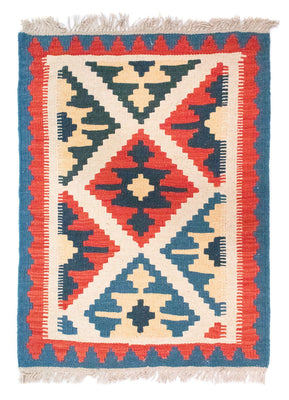 Kelim Carpet - orientalisk matta - 85 x 64 cm - orange