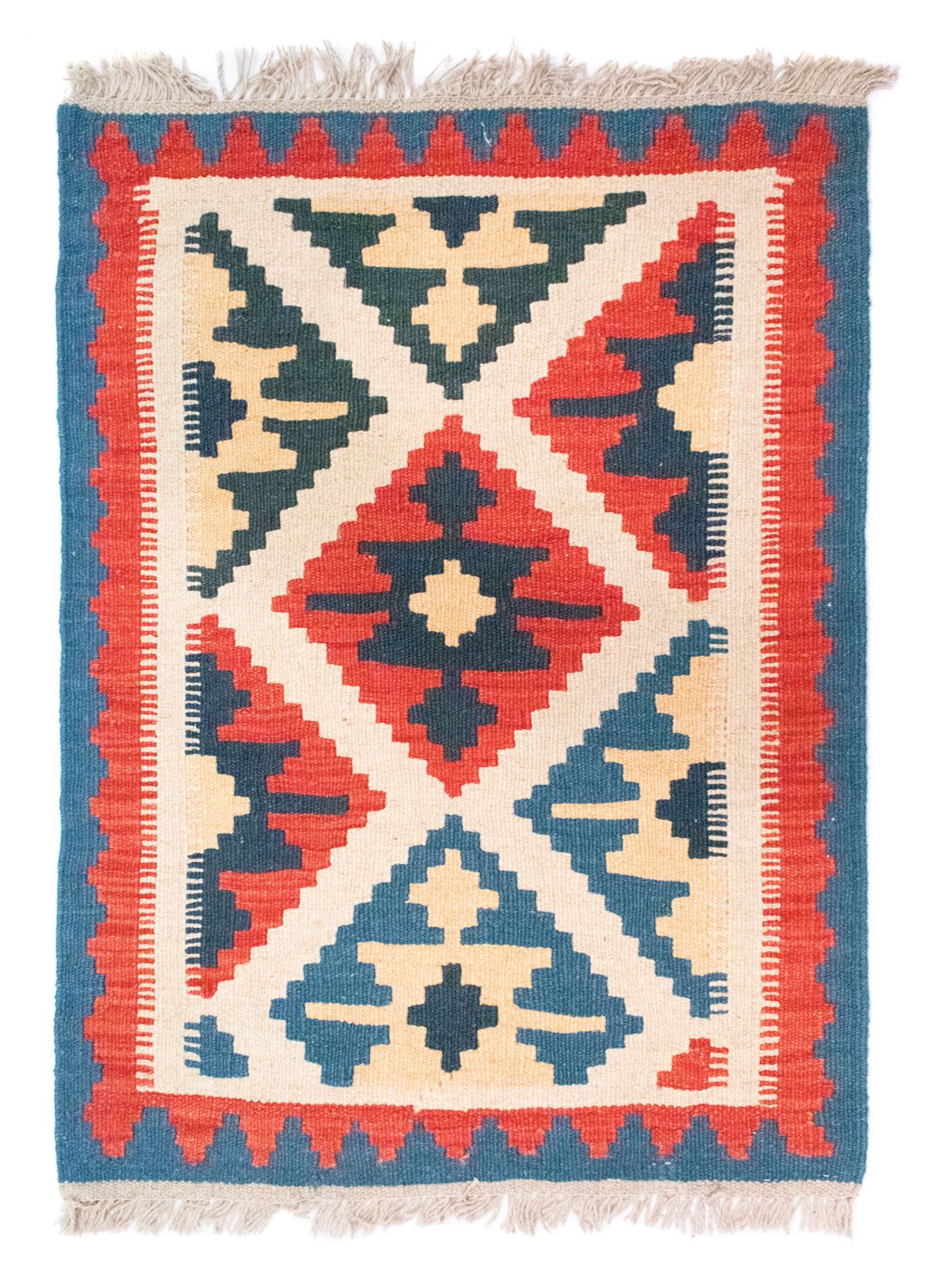 Kelim Carpet - orientalisk matta - 85 x 64 cm - orange