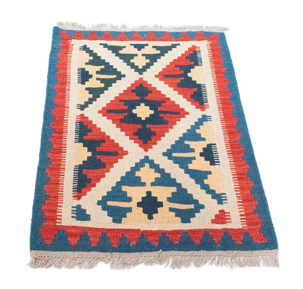 Kelim Carpet - orientalisk matta - 85 x 64 cm - orange