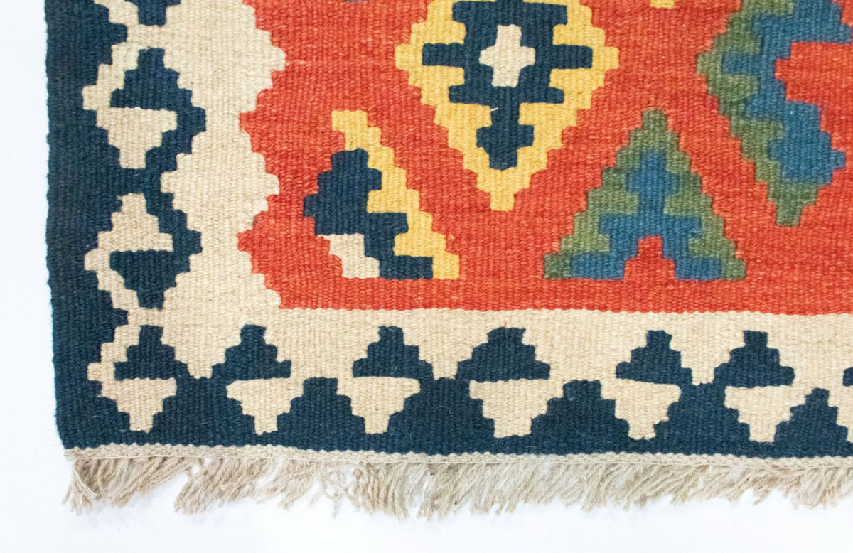 Kelim Carpet - orientalisk matta - 91 x 61 cm - orange