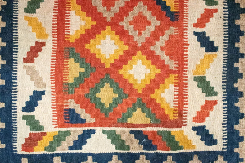 Kelim Carpet - orientalisk matta - 91 x 66 cm - orange