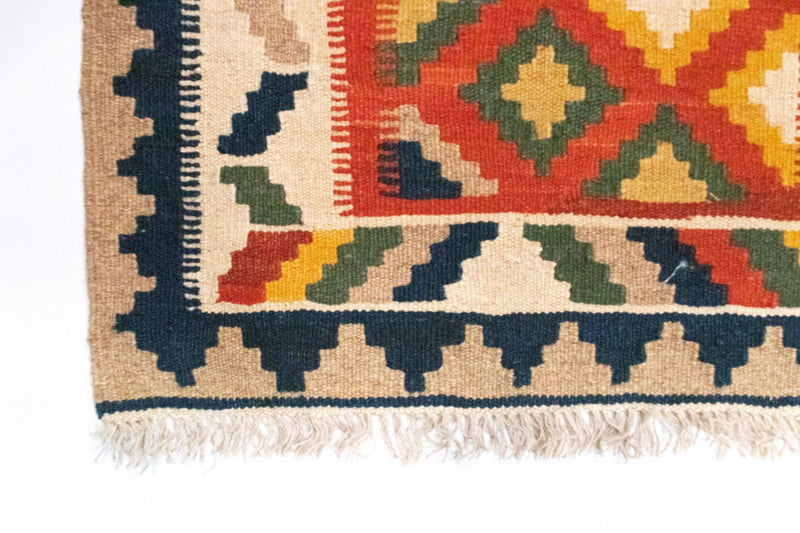 Kelim Carpet - orientalisk matta - 91 x 66 cm - orange