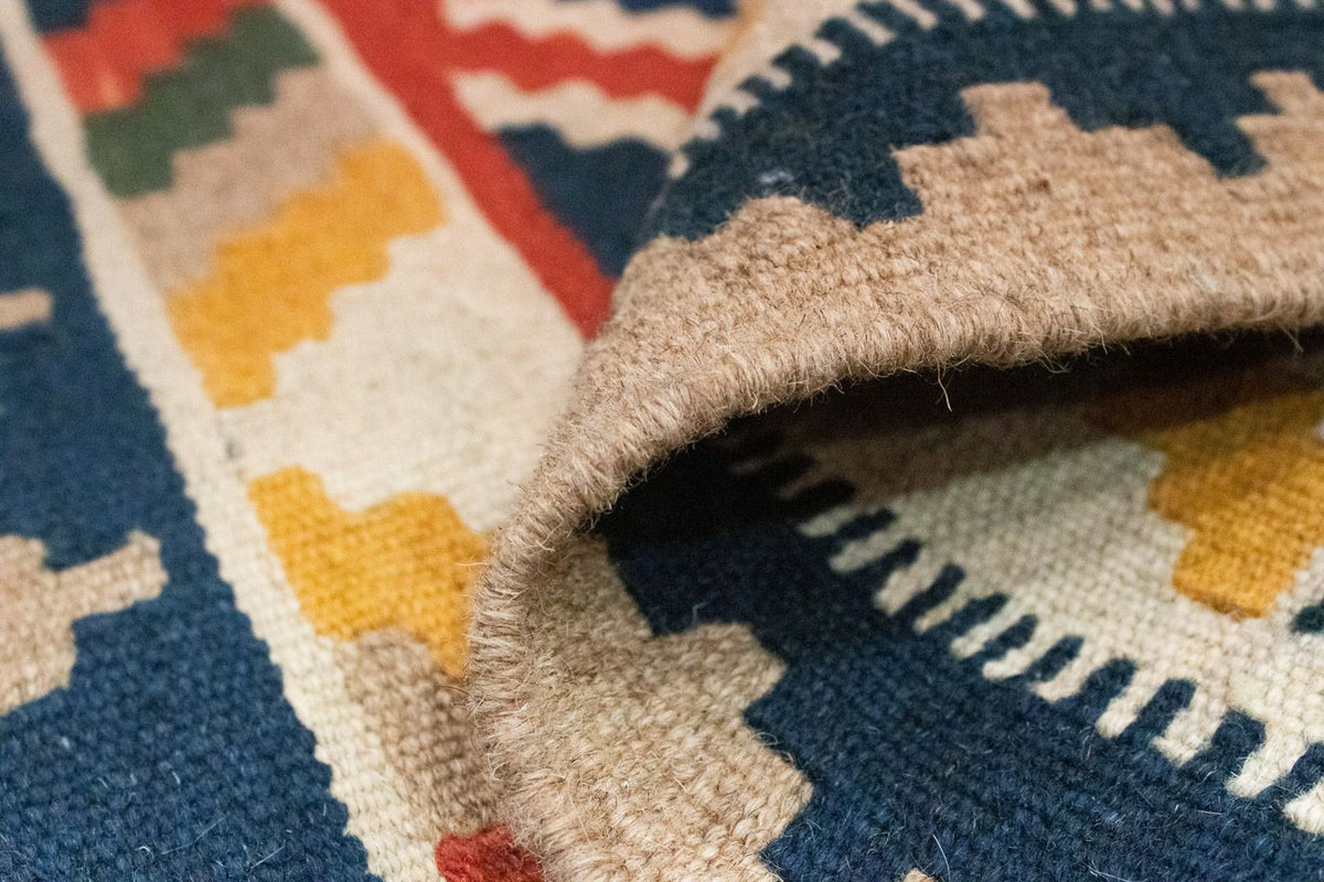 Kelim Carpet - orientalisk matta - 91 x 66 cm - orange