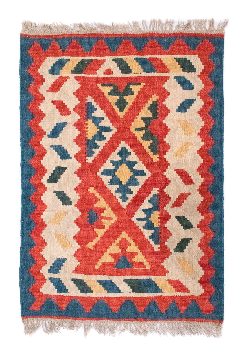 Kelim Carpet - orientalisk matta - 95 x 64 cm - flerfärgad