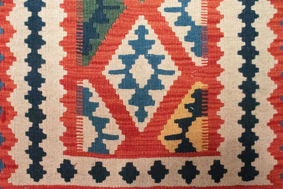 Kelim Carpet - orientalisk matta - 93 x 67 cm - blå