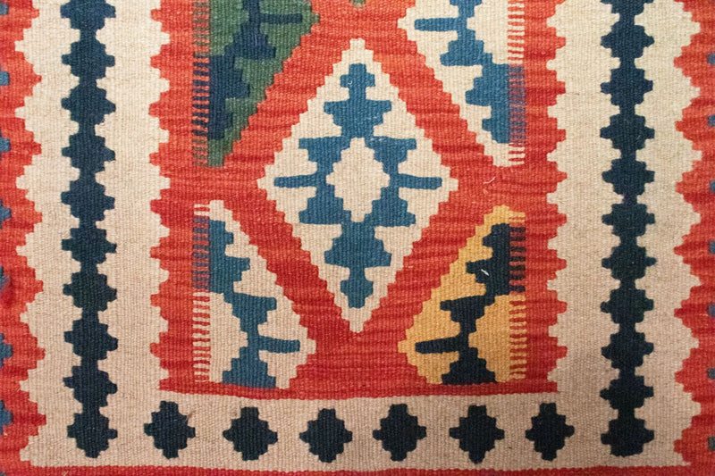 Kelim Carpet - orientalisk matta - 93 x 67 cm - blå