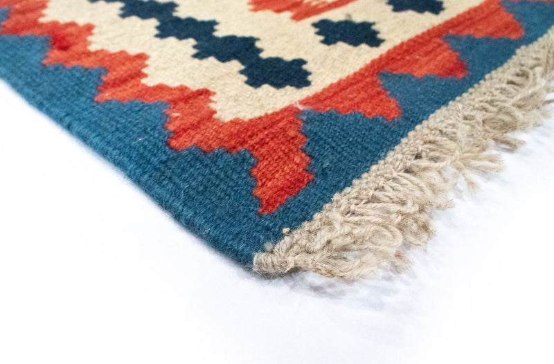 Kelim Carpet - orientalisk matta - 93 x 67 cm - blå