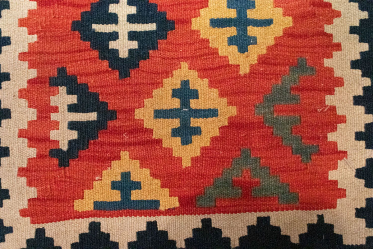 Kelim Carpet - orientalisk matta - 93 x 62 cm - orange