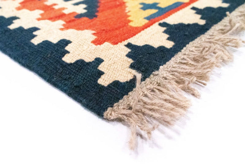 Kelim Carpet - orientalisk matta - 93 x 62 cm - orange