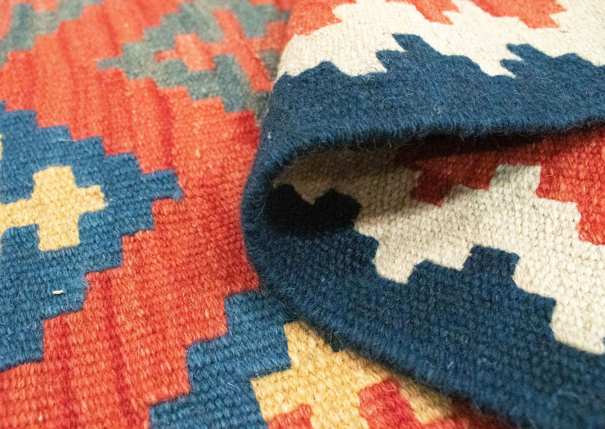 Kelim Carpet - orientalisk matta - 93 x 62 cm - orange