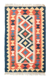 Kelim Carpet - orientalisk matta - 101 x 63 cm - orange