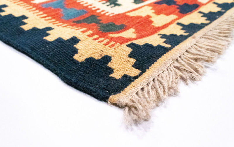 Kelim Carpet - orientalisk matta - 101 x 63 cm - orange